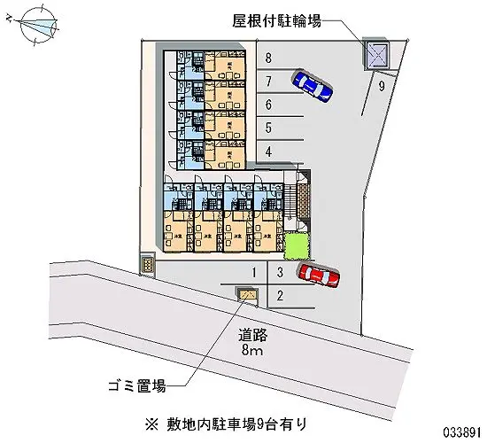 ★手数料０円★札幌市北区拓北二条２丁目　月極駐車場（LP）